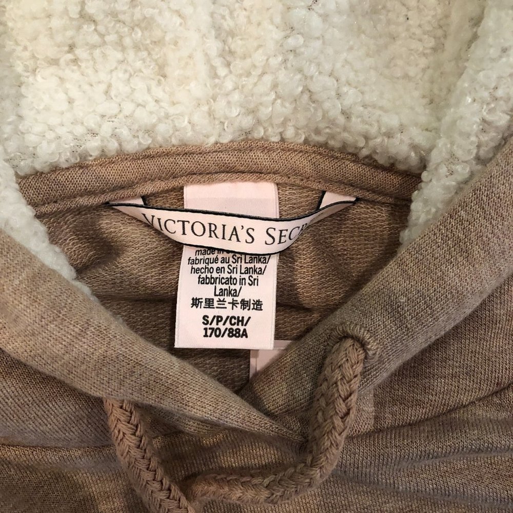 NEW Victoria's Secret Modal Terry Hoodie Beige Small - Picture 6 of 15